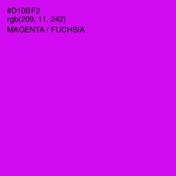 #D10BF2 - Magenta / Fuchsia Color Image