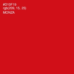 #D10F19 - Monza Color Image