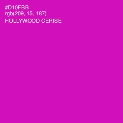 #D10FBB - Hollywood Cerise Color Image