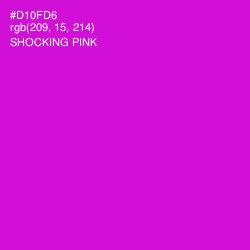 #D10FD6 - Shocking Pink Color Image