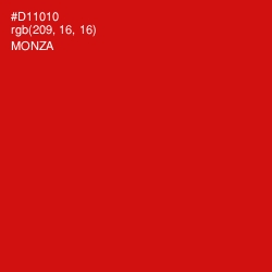 #D11010 - Monza Color Image