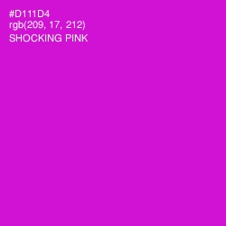 #D111D4 - Shocking Pink Color Image