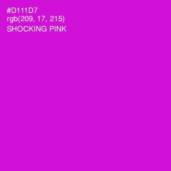 #D111D7 - Shocking Pink Color Image