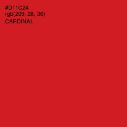 #D11C24 - Cardinal Color Image
