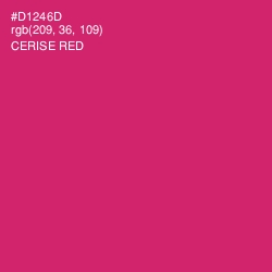 #D1246D - Cerise Red Color Image