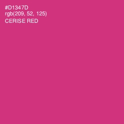 #D1347D - Cerise Red Color Image