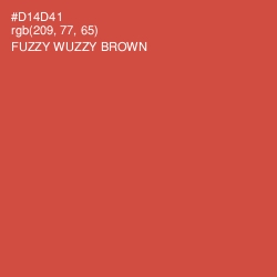 #D14D41 - Fuzzy Wuzzy Brown Color Image