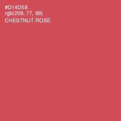 #D14D58 - Chestnut Rose Color Image