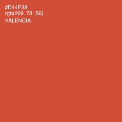 #D14E38 - Valencia Color Image