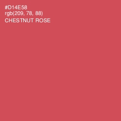 #D14E58 - Chestnut Rose Color Image