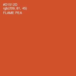 #D1512D - Flame Pea Color Image