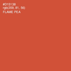 #D15138 - Flame Pea Color Image