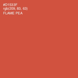 #D1533F - Flame Pea Color Image