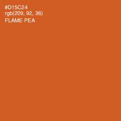#D15C24 - Flame Pea Color Image