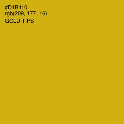 #D1B110 - Gold Tips Color Image