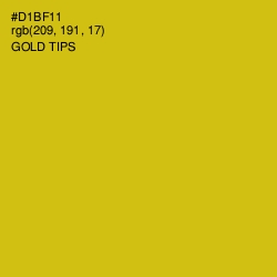 #D1BF11 - Gold Tips Color Image