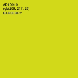 #D1D919 - Barberry Color Image