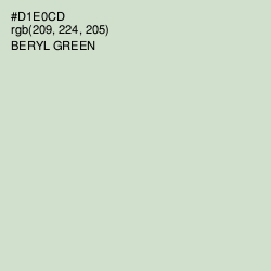 #D1E0CD - Beryl Green Color Image