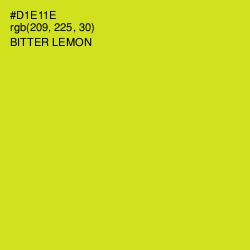 #D1E11E - Bitter Lemon Color Image