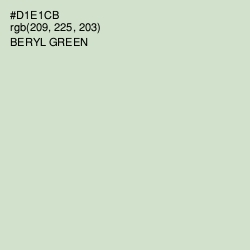 #D1E1CB - Beryl Green Color Image