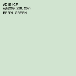 #D1E4CF - Beryl Green Color Image