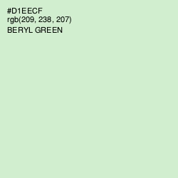 #D1EECF - Beryl Green Color Image