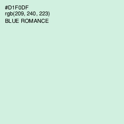 #D1F0DF - Blue Romance Color Image