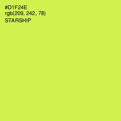 #D1F24E - Starship Color Image