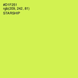 #D1F251 - Starship Color Image