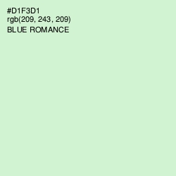 #D1F3D1 - Blue Romance Color Image