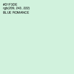 #D1F3DE - Blue Romance Color Image