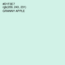 #D1F3E7 - Granny Apple Color Image