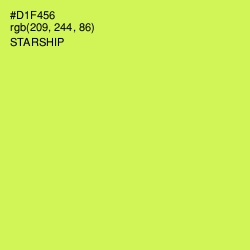 #D1F456 - Starship Color Image