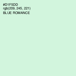 #D1F5DD - Blue Romance Color Image