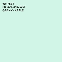 #D1F5E6 - Granny Apple Color Image