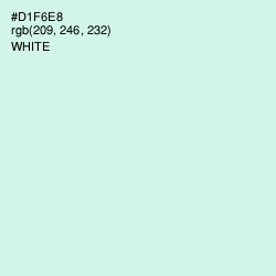 #D1F6E8 - Granny Apple Color Image