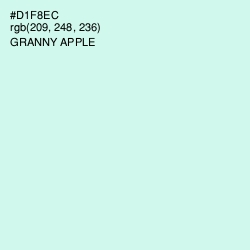 #D1F8EC - Granny Apple Color Image