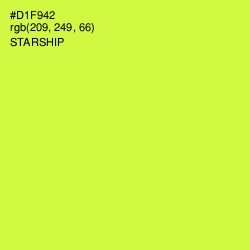 #D1F942 - Starship Color Image
