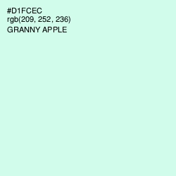 #D1FCEC - Granny Apple Color Image