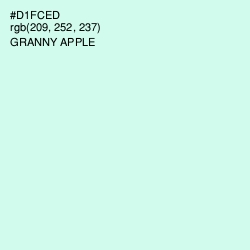 #D1FCED - Granny Apple Color Image