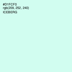 #D1FCF0 - Iceberg Color Image