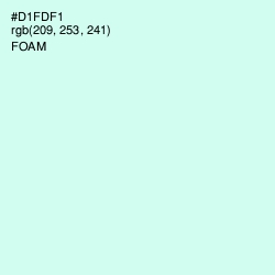 #D1FDF1 - Foam Color Image