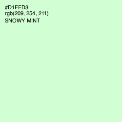 #D1FED3 - Snowy Mint Color Image