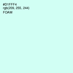 #D1FFF4 - Foam Color Image
