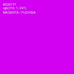 #D201F1 - Magenta / Fuchsia Color Image