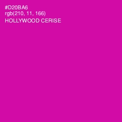 #D20BA6 - Hollywood Cerise Color Image