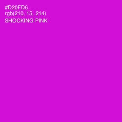 #D20FD6 - Shocking Pink Color Image