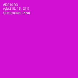 #D210D3 - Shocking Pink Color Image