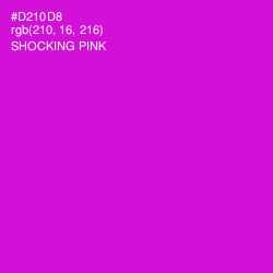 #D210D8 - Shocking Pink Color Image