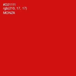 #D21111 - Monza Color Image